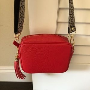 Elie Beaumont Crossbody Tassel Bag in Red